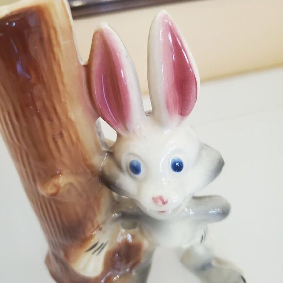 Vintage 1940s Shaw Pottery Warner Brothers BUGS BUNNY Ceramic Figurine Vase - Picture 5 of 16